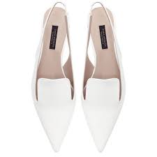 Black And White Pointed Toe Flats Zara Block Heel Pointed Shoe 50 Liked On Polyvore Featuring Shoes Flats Heels White Zara Leat White Block Heel Shoes Pointy Shoes White Leather Shoes