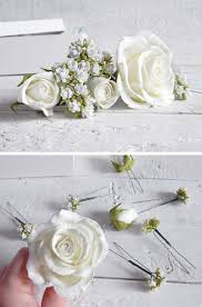 Babies breath artificial flowers plastic gypsophila diy floral bouquets arrangement for wedding home decoration decorative & wreaths. Babys Breath Flower Hair Pins Bridal Floral Hair Piece Ivory Etsy Wedding Flower Jewelry Flower Hair Pin Floral Hair Pieces