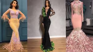 موديلات فساتين سهرة مزينة بالريش فساتين سهره فخمه روووعة فساتين سهرة backless dress formal mermaid formal dress dresses