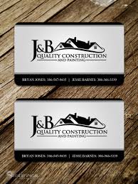 The ink on a paper business card will absorb the moisture and will start to streak, and in some cases, destroy the card. Professional Masculine Construction Company Business Card Design For J B Quality Construction Llc By Sandaruwan Design 13314099