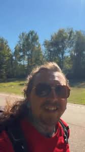 Do you know what kind of trees these are?, The sunlight looked magical  coming through them!, Anyway, this was day 36 Painting Across America, and  it was a long one! I skated from Brownsville to ...