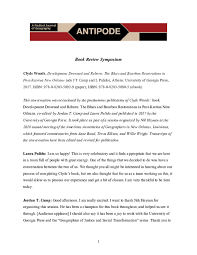 It is possible that barrow coached jones on what to say if he was ever arrested, or that the two of them agreed on a basic theme for jones's official story: Pdf Forum Clyde Woods Development Drowned And Reborn The Blues And Bourbon Restorations In Post Katrina New Orleans Jordan T Camp Academia Edu