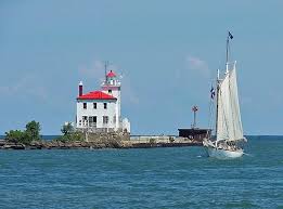 Fairport harbor beach has a gradually sloping sandy bottom. Fairport Harbor West Breakwater Light Ohio