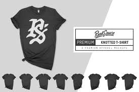 Premium Knotted T Shirt Mockup Shirt Mockup Tshirt Knot Clothing Mockup