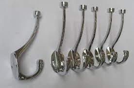 6 X Traditional Victorian Style Large Hat And Coat Hook Double Coat Hanging Hook Polished Chrome Hat And Coat Hooks Vintage House Large Hats