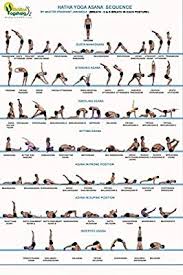 Amazon Com Dnoving Poster Stylish Art Print Hatha Yoga Asana Sequence Yoga Action Chart Pattern Print In 2021 Hatha Yoga Asanas Hatha Yoga Poses Bikram Yoga Postures