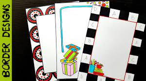 Border Designs On Paper Border Designs Project Work Designs Borders Design For School Project Youtube