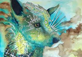 Doodle Animal Drawings W Liquid Watercolor Conway High School Art Project Pop Art Animals School Art Projects High School Art Projects