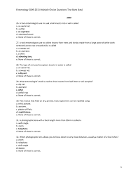 Entomology 2009 2013 Multiple Choice Questions Test Bank Key 1