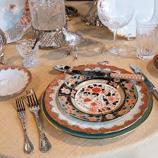 L V Harkness Co On Instagram A Beautiful Transitional Table For Fall Is Presented With Cool Aqua And Warm Rust In This Pla Settings Herend Place Settings