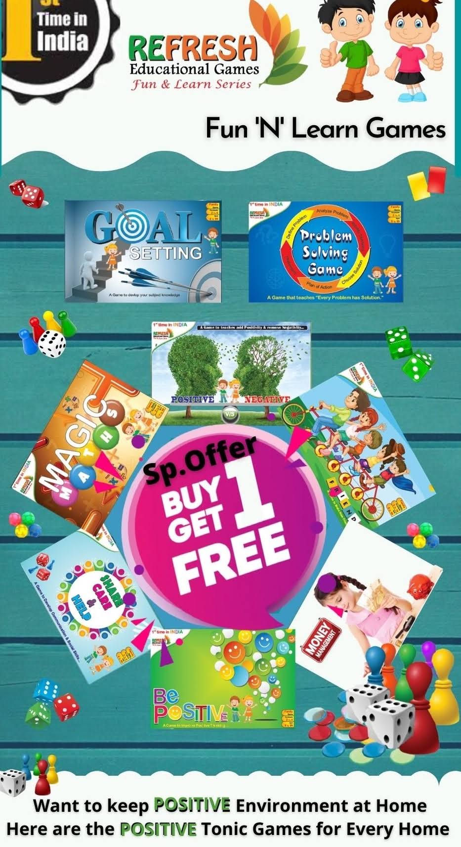 Refresh Educational Fun N Learn Positive Games product image