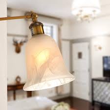 Many ceiling fan light kits also have lamp shades that attach to it. Buy Eumyviv 2 Pack Bell Shaped Alabaster Glass Lamp Shade Replacement With 1 5 8 Inch Fitter Opening For Ceiling Fan Light Kit Wall Sconce Pendant Light Fixture A00028 Online In Indonesia B086bs712w