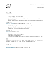 construction worker resume examples and
