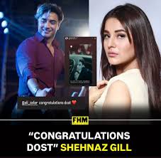 FHM PAKISTAN | Shehnaz Gill extends her best wishes to Ali Zafar on the release of his new song. | Instagram