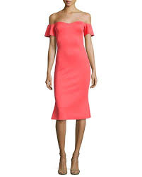 Black Halo Xochi Off The Shoulder Cocktail Dress Canyon Coral Coral Cocktail Dress Dresses Off Shoulder Dresses