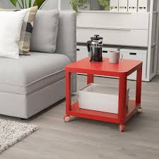 Horn modern glass coffee tables nella vetrina view photo 18 of 20. Tingby Side Table On Castors Red 50x50 Cm Ikea