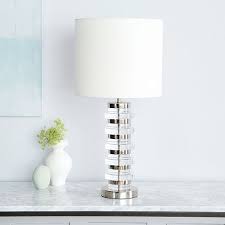 Clear Disk Table Lamp Usb Polished Nickel Table Lamp Lamp Polished Nickel