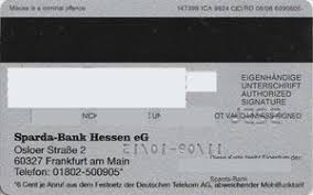 Linking may not work if the card doesn't support online payments. Bank Card Sparda Bank Sparda Bank Hessen Eg Germany Federal Republic Col De Mc 0037