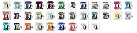 Kitchenaid Artisan Color Chart Www Bedowntowndaytona Com