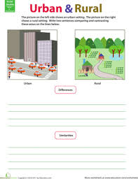 Compare And Contrast Rural And Urban Worksheet Education Com Social Studies Communities 3rd Grade Social Studies Social Studies Activities
