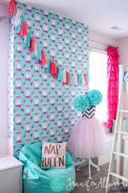 Llama Decor Llama Girls Bathroom Wallpaper Jennifer Allwood Llama Decor Girls Room Wallpaper Toddler Girl Room