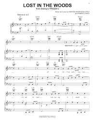 Jonathan Groff Lost In The Woods From Disney S Frozen 2 Sheet Music Notes Chords Sheet Music Notes Sheet Music Music Notes