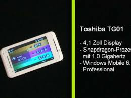 Taschenkino: Smartphone Toshiba TG01 im ...