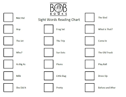 Bob Books Sight Words Collection Reading List Sticker Chart