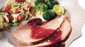 baked ham with zesty cranberry sauce