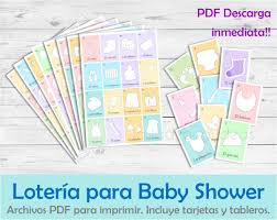 Loteria Para Baby Shower En Espanol Juego Para Baby Shower Etsy In 2020 Mexican Baby Shower Mickey Baby Showers Baby Shower