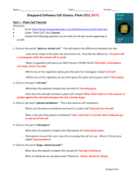 The explanation activities will become much more engaging for the class once they have completed the exploration station lab. Sheppards Plant Cell Answer Key