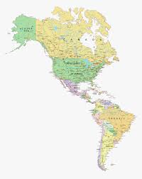 Map Of North And South America Png Transparent Png Kindpng