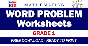 Math worksheets grade 1 word problems. Word Problem Worksheets For Grade 1 Free Download Deped Click