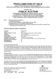 Anyone may obtain a title search as documents. Property Auction Fair Henry Butcher Malaysia