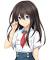 Beautiful Anime Girl With Brown Hair And Blue Eyes