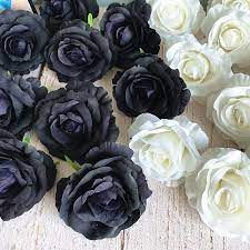 Maybe you would like to learn more about one of these? 5pcs Lot Very Large Black And White Open Roses Flower Heads Artificial Flower For Wedding Funeral Decor Silk Flores Artificial Dried Flowers Aliexpress
