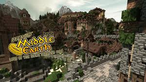 On the main menu, click on 'multiplayer'; Leefnuts Middle Earth Map Minecraft Map