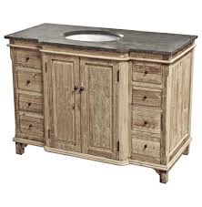 Bathroom vanities can define the look of your home's busiest room. Sinclar French Country Reclaimed Pine Wash Blue Stone Single Bath Vanity Sink Kathy Kuo Home