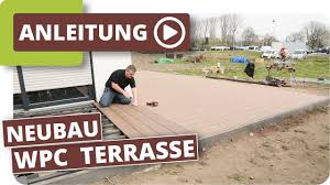 1m stck terrassenfliesen aus dem fenster und einfach montierendank splitterfreier rutschfester oberflche. Wpc Terrassendielen Verlegen Im Neubau Planeo Wpc Dielen Youtube