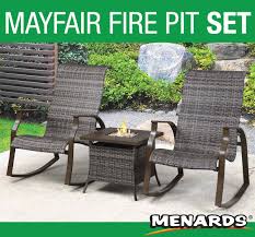The Backyard Creations Mayfair 3 Piece Fire Pit Chat Set Is Perfect For Any Location The No F Patio Furniture Collection Fire Pit Chat Set Backyard Creations