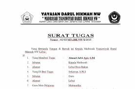 Contoh format sppd perjalanan dinas desa tahun 2020. Contoh Surat Tugas Sekolah Page 1 Line 17qq Com