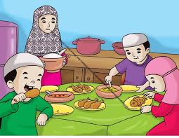 Makan bersama keluarga dirumah akan membuat kondisi keuangan dalam keluarga anda akan menjadi lebih hemat. Gambar 33 Makan Siang Bersama Keluarga Di Rumah Ebook Anak