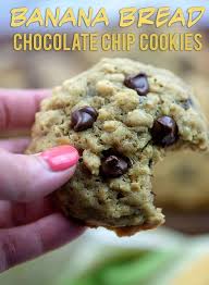 Banana Bread Cookies Soft Full Of Oats And Chocolate Chips And Loaded With Bananas With Images Banana Oatmeal Cookies Banana Bread Cookies Chocolate Chip Banana Bread