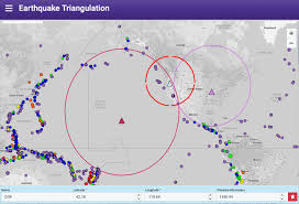 Find the distance between these two points. Earthquake Triangulation Incorporated Research Institutions For Seismology
