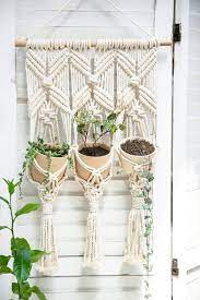 Macrame Plant Hanger Rope Wall Planter Crochet Hanging Planter Etsy In 2021 Crochet Plant Hanger Plant Hanger Macrame Plant Hanger
