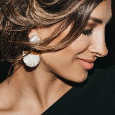 Freya Rose Hand Carved Mother of Pearl Rose Drops