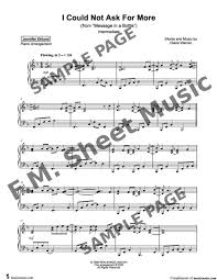 I Could Not Ask For More Intermediate Piano By Edwin Mccain F M Sheet Music Pop Arrangements By Jennifer Eklund