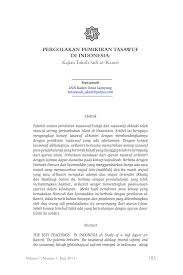 Jurnal akhlak dan tasawuf publish two times a year (each june and december). Pdf Pergolakan Pemikiran Tasawuf Di Indonesia Kajian Tokoh Sufi Ar Raniri