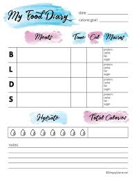 Food consumption notification my food diary will remind you when consuming prohibited foods 4. Daily Food Diary Free Printable Simply Stacie
