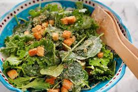 Giada S Kale Caesar Salad Giadzy Recipe Kale Caesar Salad Homemade Salads Caesar Salad